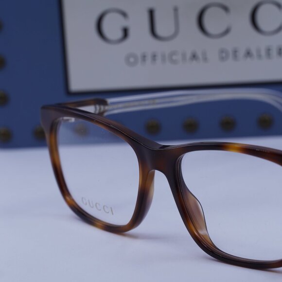 Gucci GG0490O 003 Rectangle Eyeglasses - Havana 53mm - Picture 7 of 9